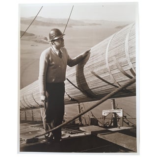 Vintage Photo Golden Gate Bridge Construction For Sale