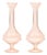 Pink Glass Stem Vase (Set of 2) For Sale