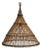 Tea Stained Hat Asian Pendant Light Small For Sale