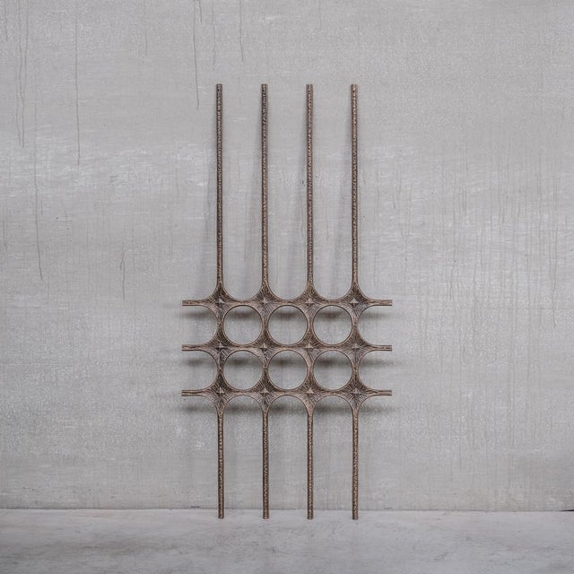 Mid-Century Brutalist Wall Hanging in Metal For Sale - Image 10 of 10