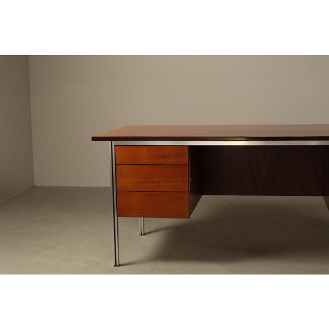 1970s Selene Executive Desk from Ora Acciaio, Italy, 1970s For Sale - Image 5 of 17
