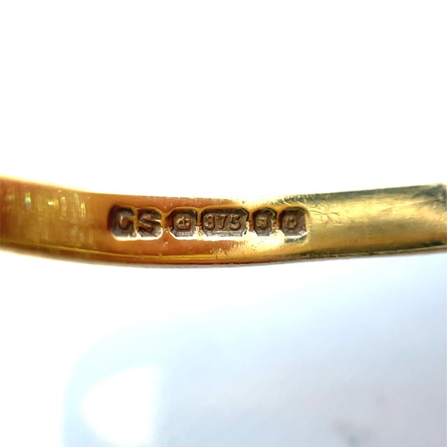 Modern 14k Yellow Gold Textured Snake Ring, Size 5 For Sale - Image 3 of 3