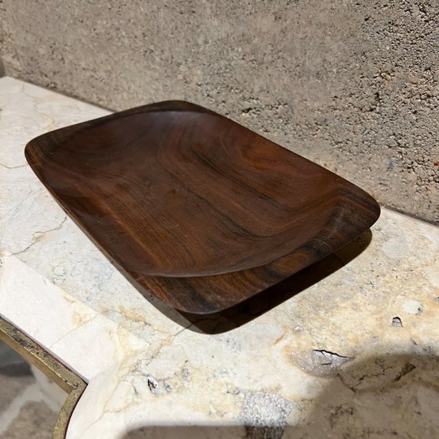 AMBIANIC presents Serving Piece Sculptural Wood Bowl Organic Round Shape In the style of Alexandre Noll 1.25 h x 6.5 D x...