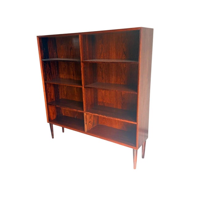 Mid-Century Modern Mid-Century Danish Modern Rosewood Bookcase With Adjustable Shelves, C. 1960s For Sale - Image 3 of 11