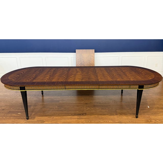 Century Traditional Regency Style Oval Mahogany Dining Table For Sale - Image 14 of 18