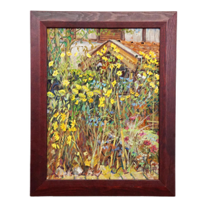 Great Oil Painting of a Garden Scenery, Alexander Michael 1997