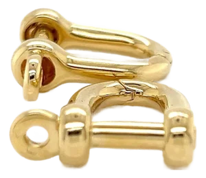 Van Cleef & Arpels Vintage 14k Yellow Gold Key Bolt Oval Cufflinks w/Paper