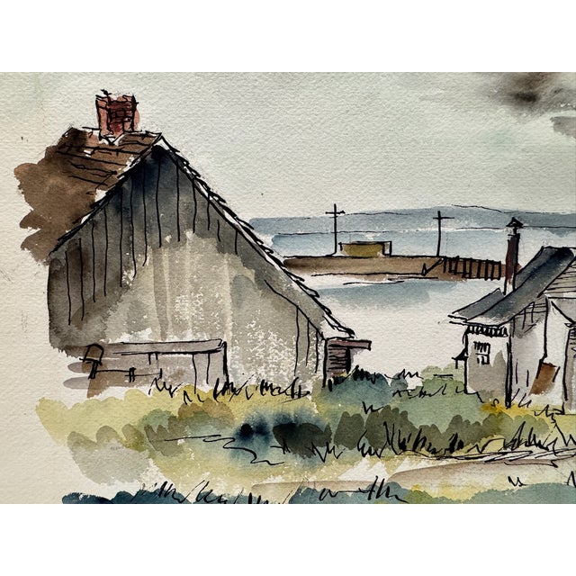 Original watercolor on paper by Henry Emil Salloch, also known as Heinz Emil Salloch, the German-born American artist and...