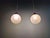 Silver Art Deco Pendant Lights in Pressed Molded Frosted Glass, 1930s, Set of 2 For Sale - Image 8 of 16