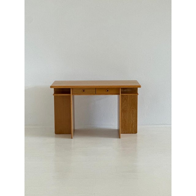 Vintage Oak Desk with Drawers, 1970s For Sale - Image 13 of 14