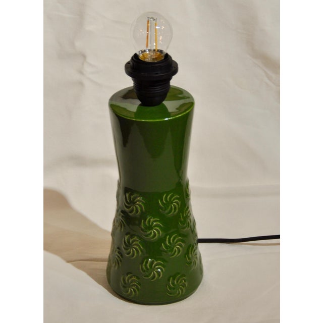 Dark Green Secle Lamp For Sale - Image 4 of 10