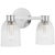 AERIN for Visual Comfort Signature Asalea Double Sconce in Polished Nickel with Clear Glass For Sale