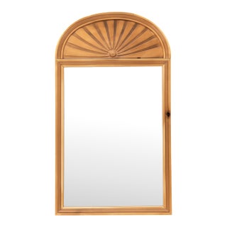 Vintage Pulaski Arched Wood Frame Mirror For Sale