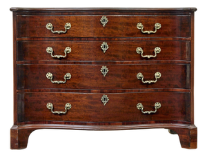 Antique George III Mahogany Serpentine Chest of Drawers, 1760