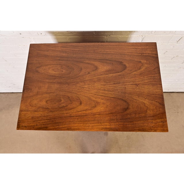 Heritage French Regency Louis XVI Carved Walnut Gentleman's Chest or Linen Press, 1960s For Sale - Image 9 of 12