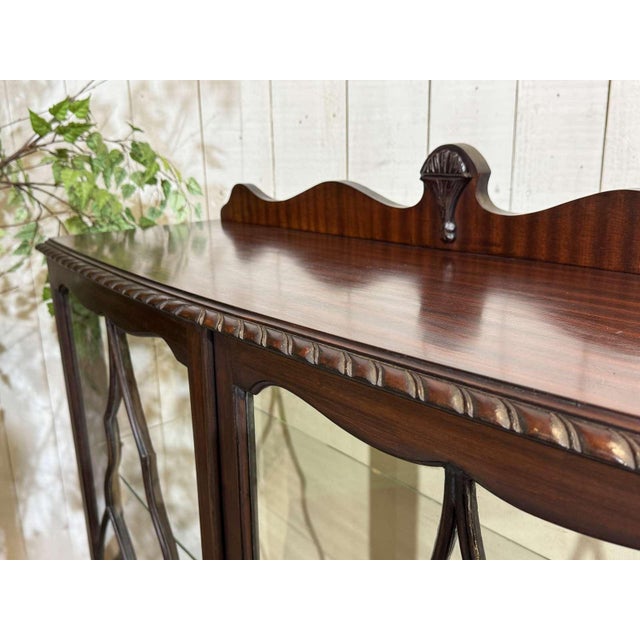 English Mahogany Display Cabinet, 1930s For Sale - Image 14 of 17