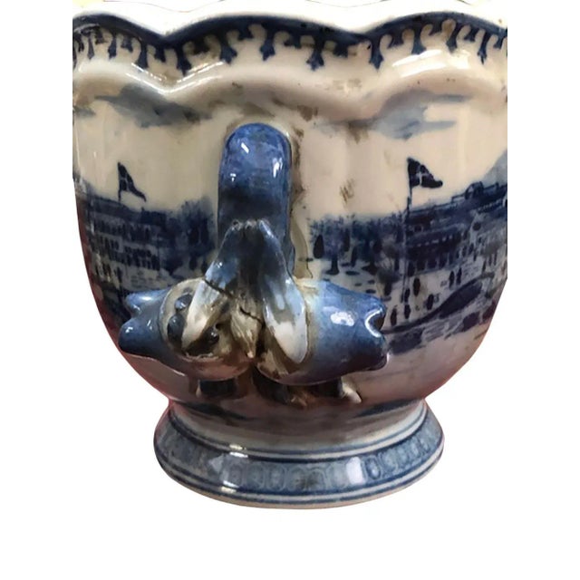 19th Century Chinese Thirteen Hongs of Canton Pot For Sale - Image 4 of 8