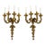 Large Early 19th Century Empire Bronze 4-Light Melusina Sconces -Pair For Sale