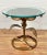 Vintage Walker Foundry Hollywood Regency Style Aluminum Gold Decorated Dogwood Table with Glass For Sale - Image 11 of 11