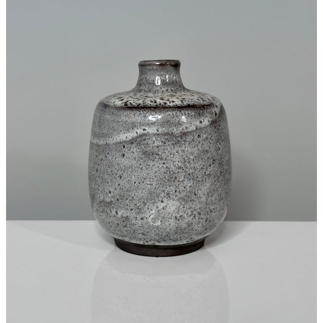 Gray Studio Ceramic Bottle Vase and Bowl by Elli & Walter Serocka, Germany 1970s, Set of 2 For Sale - Image 8 of 17