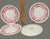 Mid 20th Century Vintage Johnson Bros Devonshire Red Floral Transferware Dessert Plates- Set of 4 For Sale - Image 5 of 7