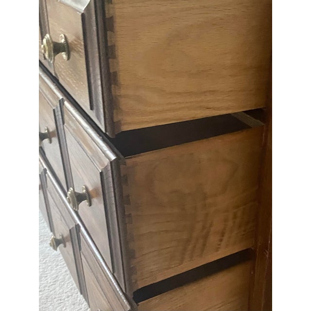 Pennsylvania House Pennsylvania House Oak Dresser With Triptych Mirror American Traditional With Colonial Charm Late 20th Century Excellent Condition For Sale - Image 4 of 18