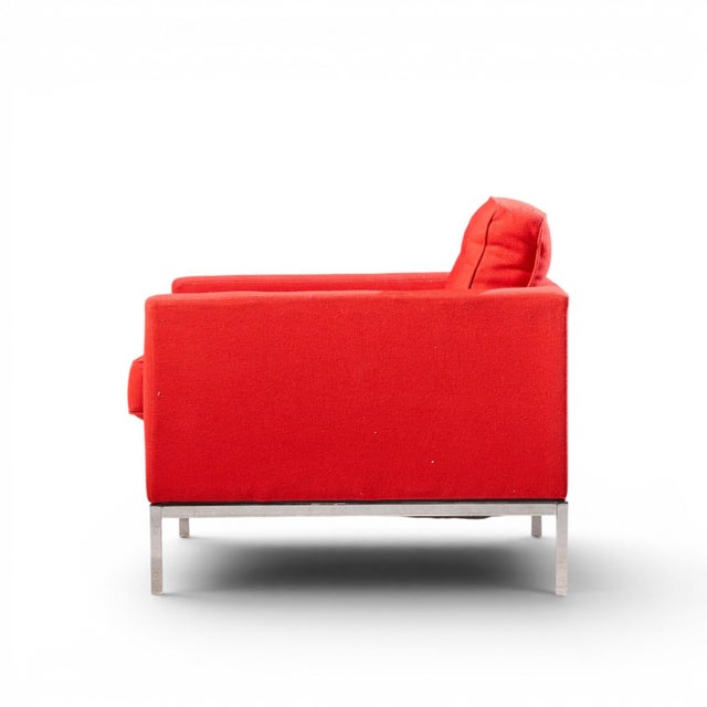Metal Florence Knoll Mid Century Relaxed Cube Club Lounge Chairs - Pair For Sale - Image 7 of 12