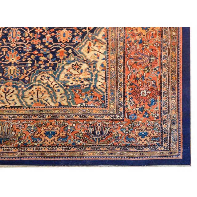 Blue Early 20th Century Sarouk Farahan Rug For Sale - Image 8 of 10