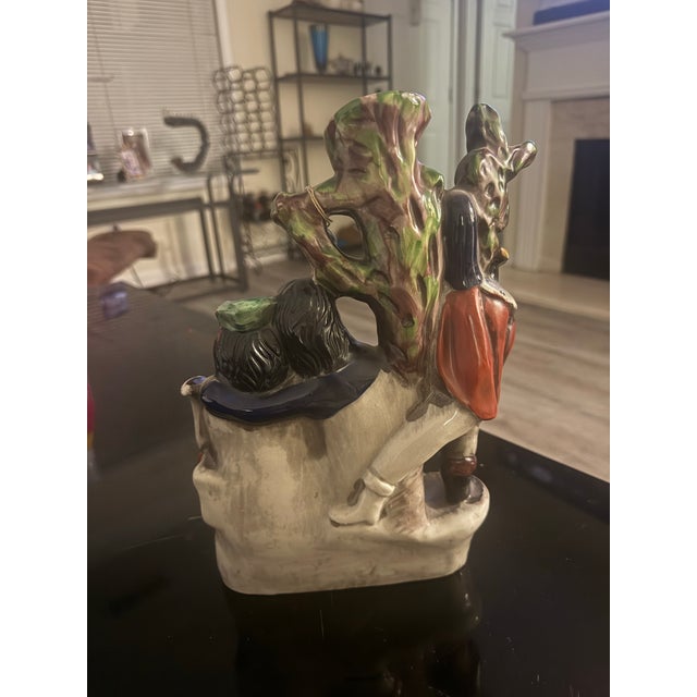 Antique Staffordshire Earthenware Figural Spill Vase The Rival Collectible 11.5" Ca 1880-1890 Excellent condition The...