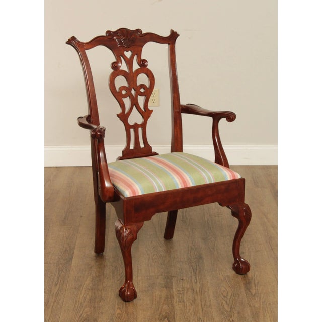 Chippendale Chippendale Style Carved Mahogany Dining Chairs - Set of 10 For Sale - Image 3 of 13
