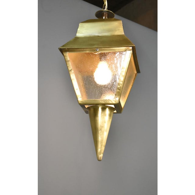 Antique French Exterior Bronze Lantern, 1890s For Sale - Image 9 of 16