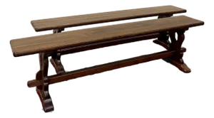 Antique French Farmhouse Benches Banquette Seating Pair Window Seats