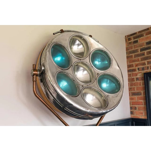 Mid-Century Industrial Aluminum Surgeons Operating Floor Lamp, 1950s For Sale - Image 9 of 18