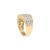 Contemporary 10K Yellow Gold 1.00 Cttw Diamond Multi Row Mens Ring Band - Size 9 For Sale - Image 3 of 6