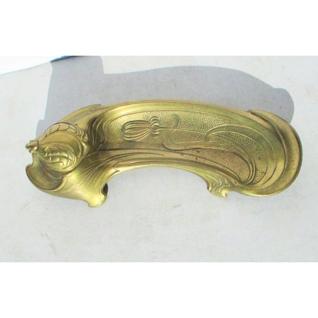 Metal 19th Century French Art Nouveau Desk Tray For Sale - Image 7 of 7