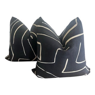 Kelly Wearstler Graffito Pillows- Set of 2 For Sale