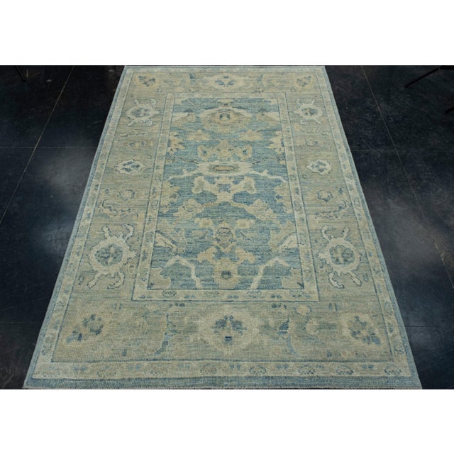 Turkish Oushak Rug 4'2" x 6'2" #17898 Explore a curated collection of hallway runners, wool rugs, and handmade...