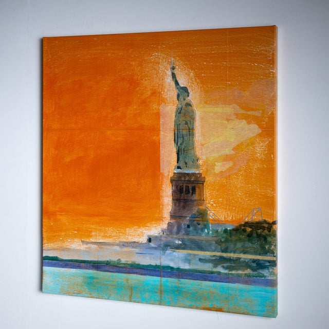 Orange 21st Century Christiane Wachter (b. 1966) Statue of Liberty For Sale - Image 8 of 8