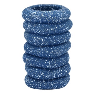 Gabby Speckled Blue Cairn Vase For Sale