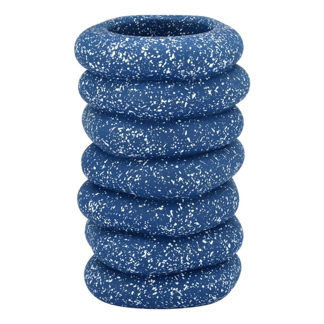 Gabby Speckled Blue Cairn Vase For Sale