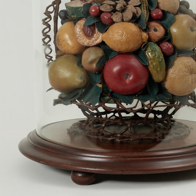 Late 19th Century Antique Wax Fruit Collage Under Glass For Sale - Image 5 of 15