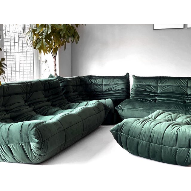 Togo Sofa Set by Michel Ducaroy for Ligne Roset, Set of 5 For Sale - Image 13 of 14