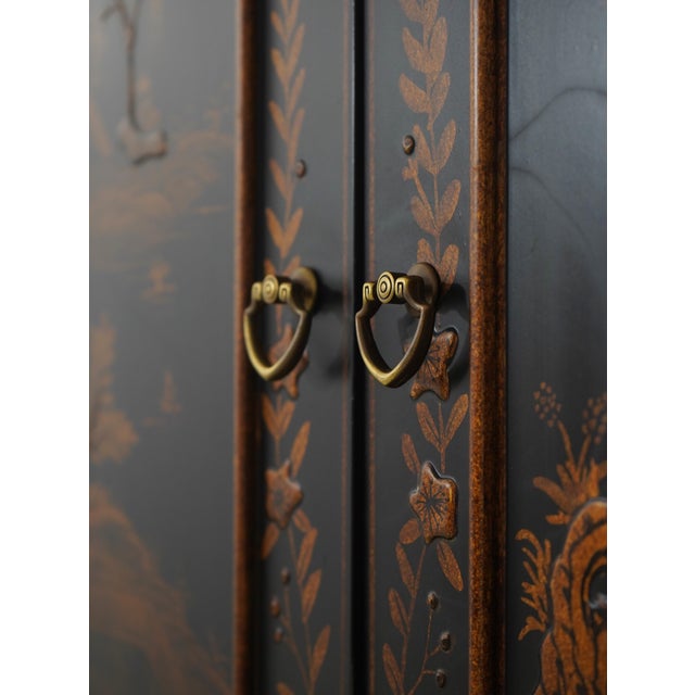 Harden Black Painted Chinoiserie Secretary Desk For Sale - Image 11 of 18