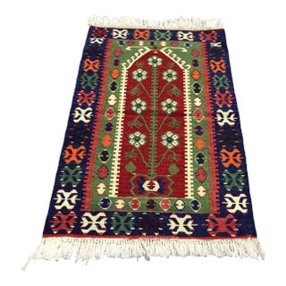 Vintage Turkish Kilim Rug, 46.5" X 29" For Sale