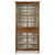 Brown Wood Cabinet with Sliding Glass Doors For Sale - Image 8 of 8