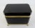 C.1930's Cenedese Murano Italian Hand-Blown Black Keepsake Lidded Box & Accent Dish With Bronze Gilded Mounts For Sale In West Palm - Image 6 of 18