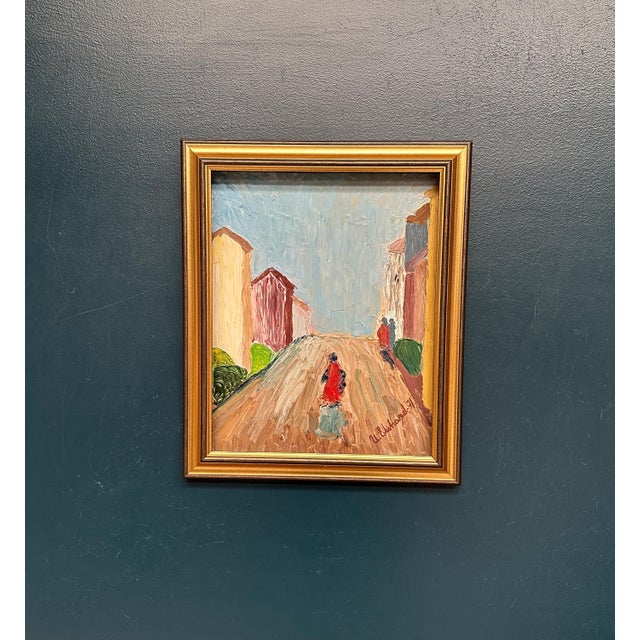 U. Ekshard, Street Scene, 1971, Oil on Panel, Framed For Sale - Image 15 of 18