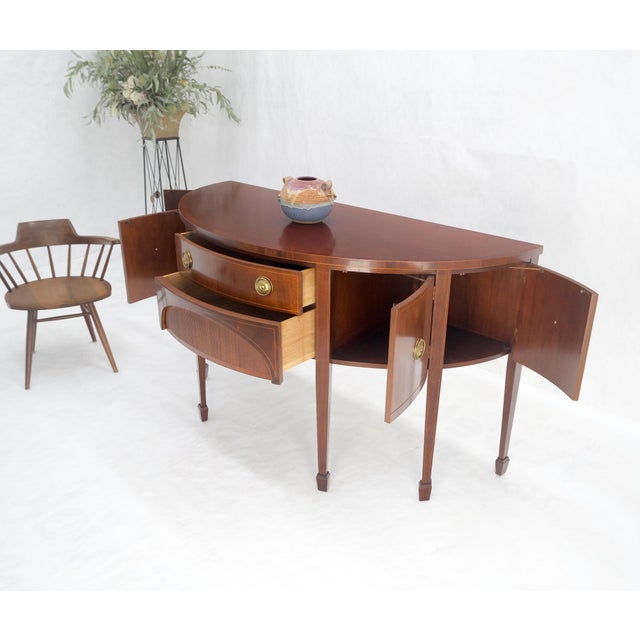 Baker Demilune Mahogany Federal Style Sideboard For Sale - Image 10 of 11