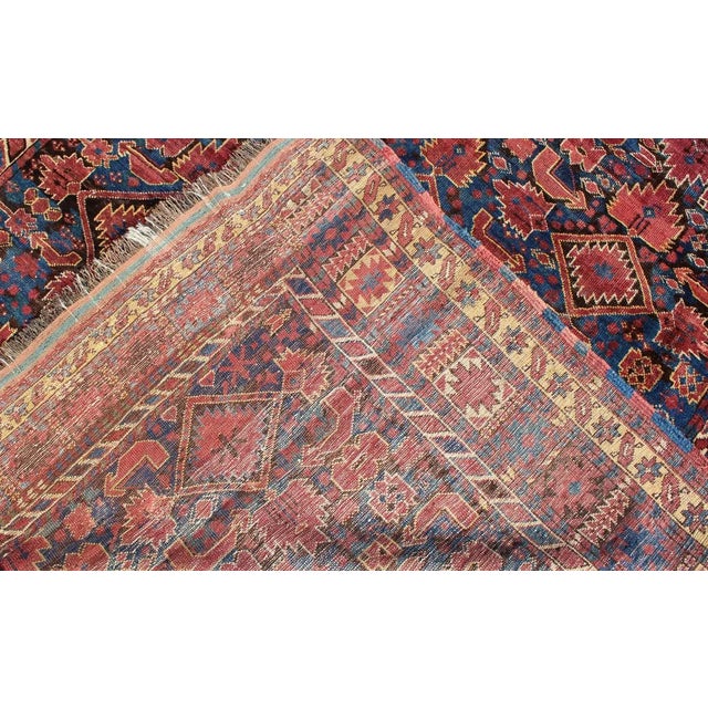 Antique Caucasian Beshir Rug With Geometric and Tribal Motifs For Sale In Atlanta - Image 6 of 7