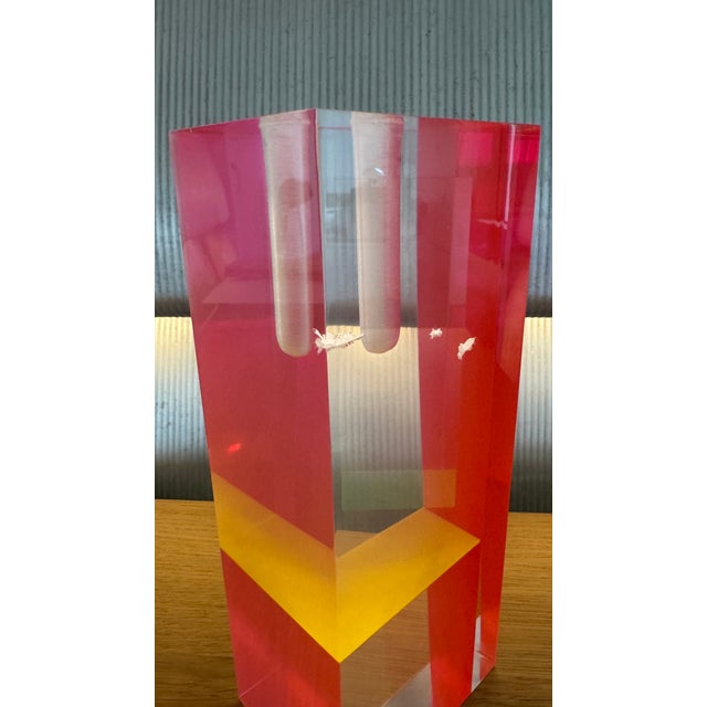 Green Vintage Vases in Acrylic Glass, 2001, Set of 3 For Sale - Image 8 of 12